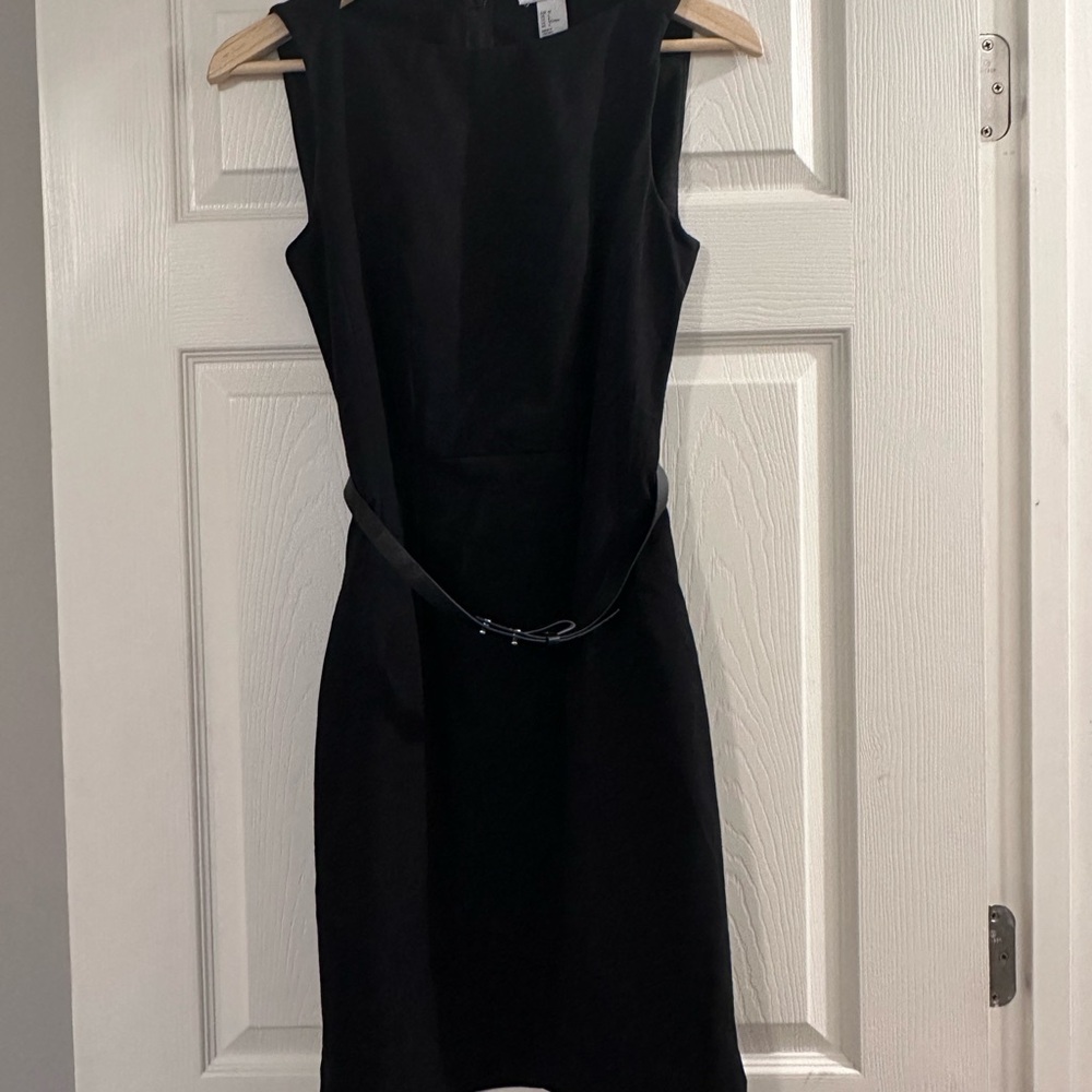 H&M Black Mini Dress with Belt
